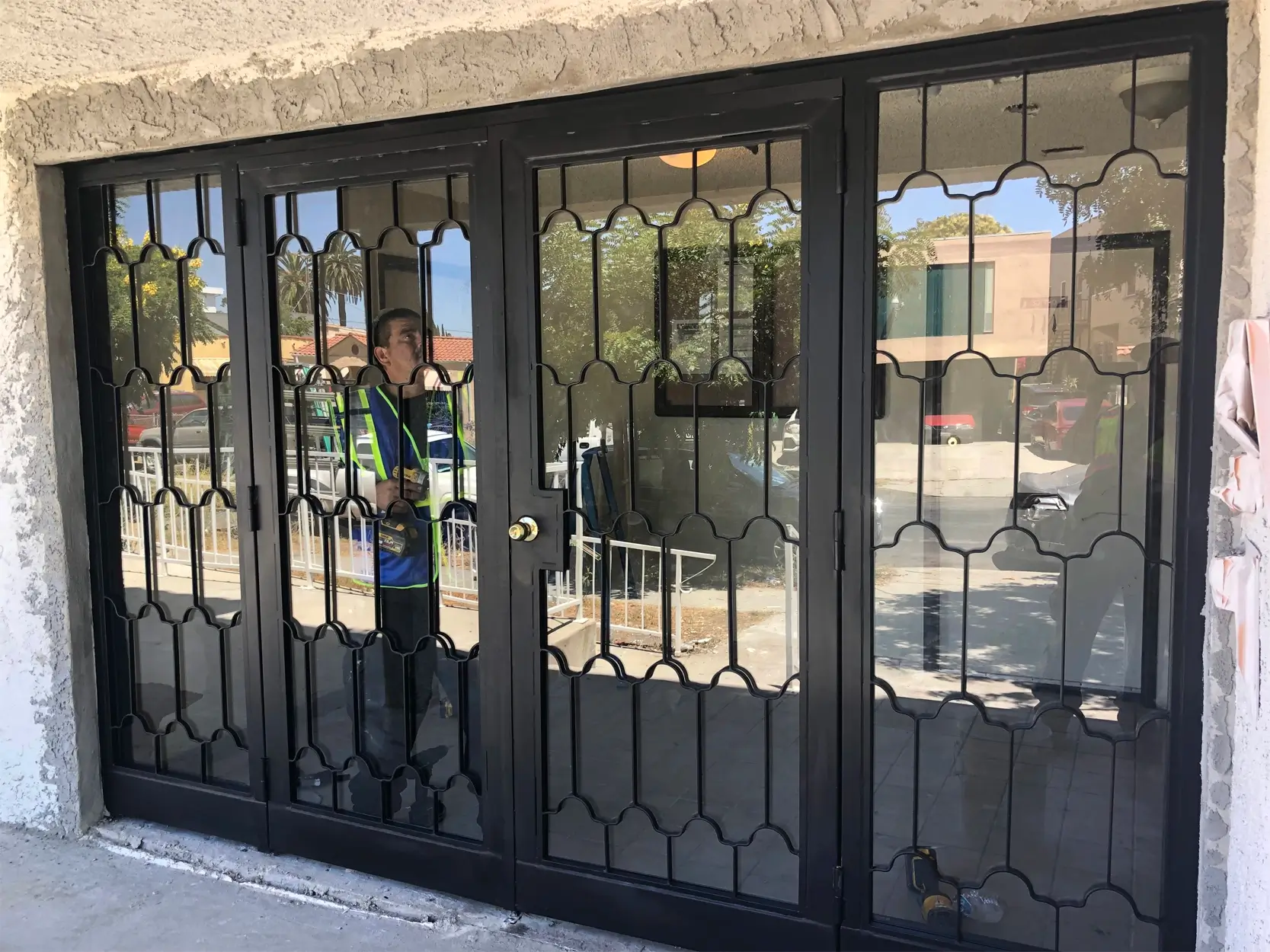 Custom Ornamental Glass Door